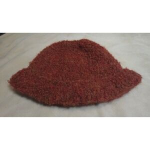 Peruvian Link Alpaca Wool Blend Boucle Bucket Hat Rust Red Made in Peru
